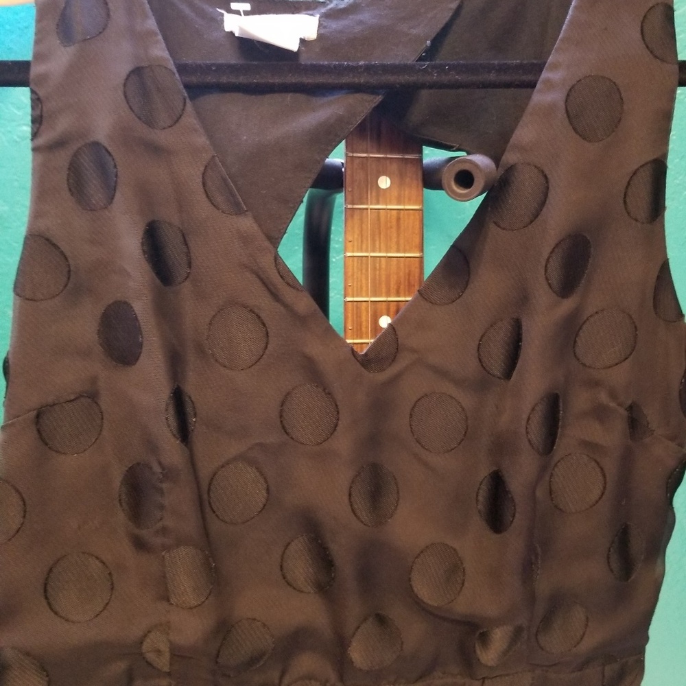 Open back polka dot swing dress - Picture 3 of 4